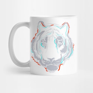 Hand drawn gray tiger illustration Mug